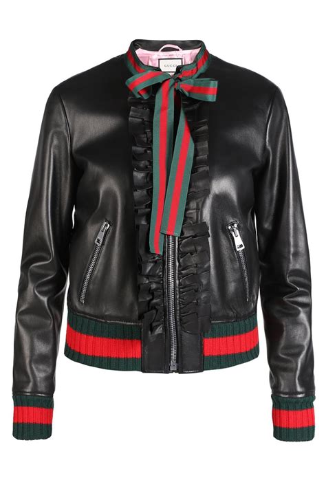 gucci leather jacket bug|Gucci leather jacket women's.